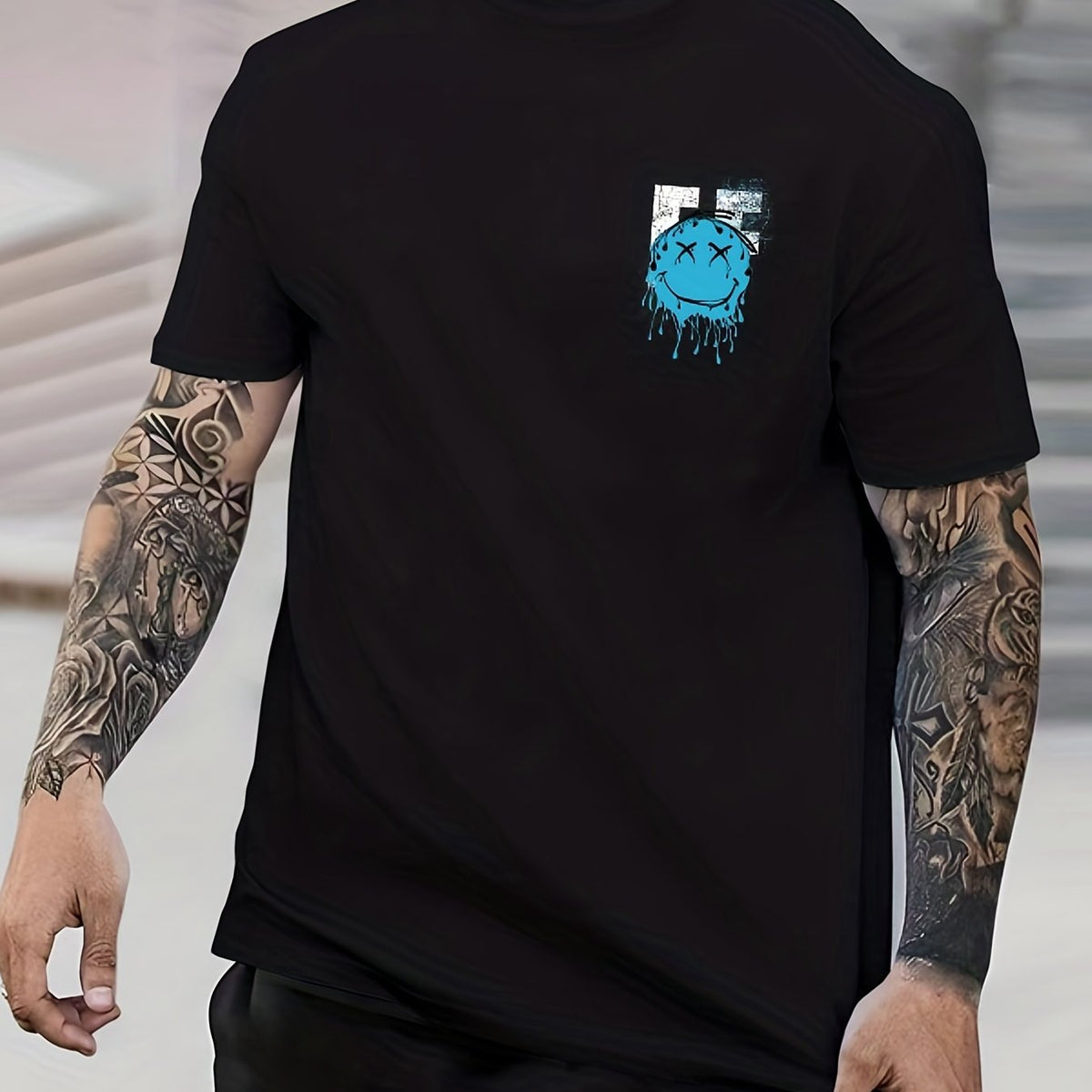 GOD WINS Print Men's Graphic Crew Neck T shirt Casual Comfy Tees