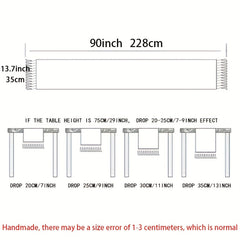 Polyester Table Runner Boho Thick Farmhouse Style Washable Table Runner