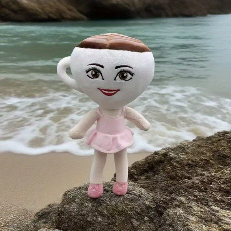 Ballerina Cappuccina Plush Toy with Pink Dress