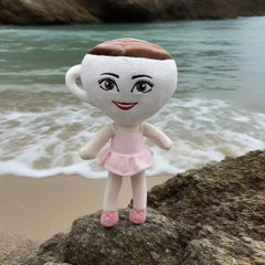 Ballerina Cappuccina Plush Toy with Pink Dress