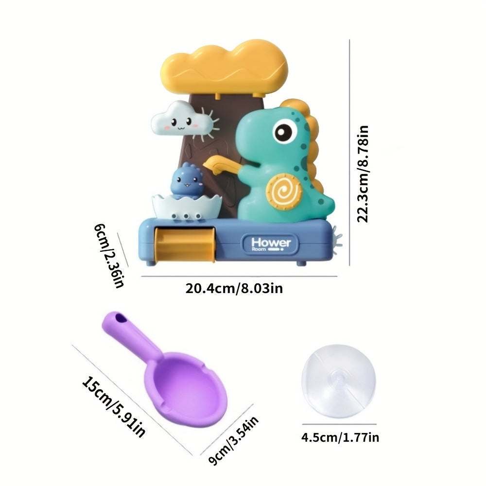 Dino Bath Toy Interactive Cartoon Suction Cup Shower Toy