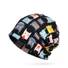 Women Baggy Beanie Hat Stretch Infinity Scarf Head Wrap Cap