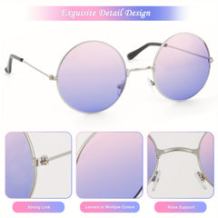 10 Pairs Kids Round Frame Sunglasses UV Protection Sunshade