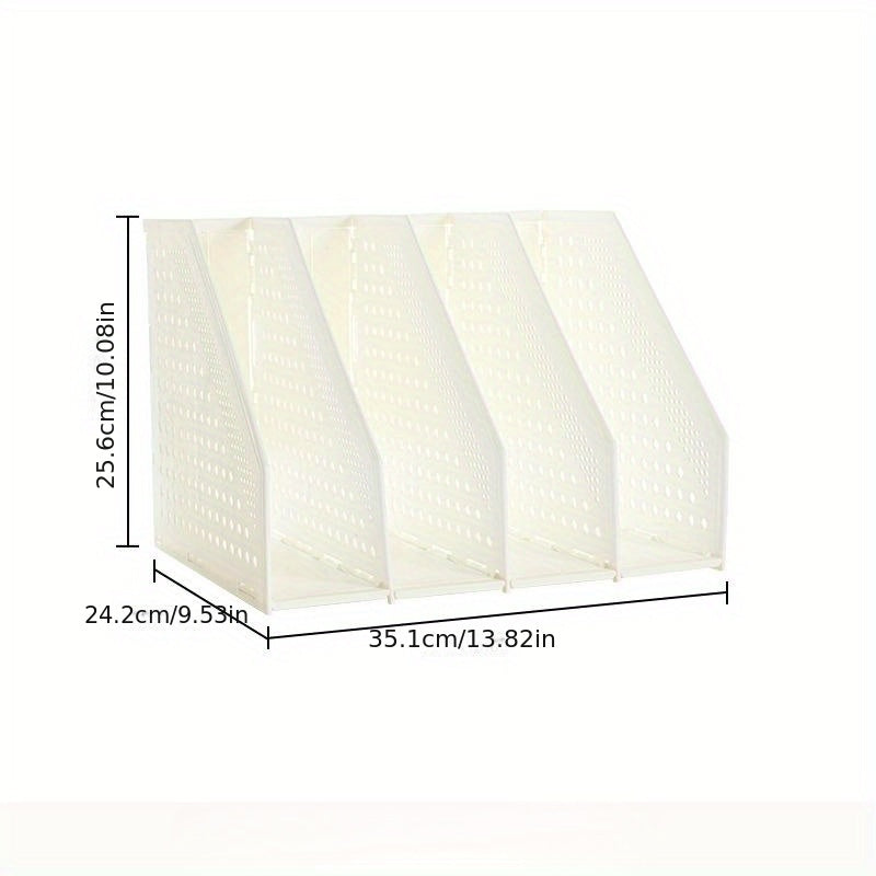 4 Pairs Folding File Frame Telescopic Bookshelf Installation File Rack