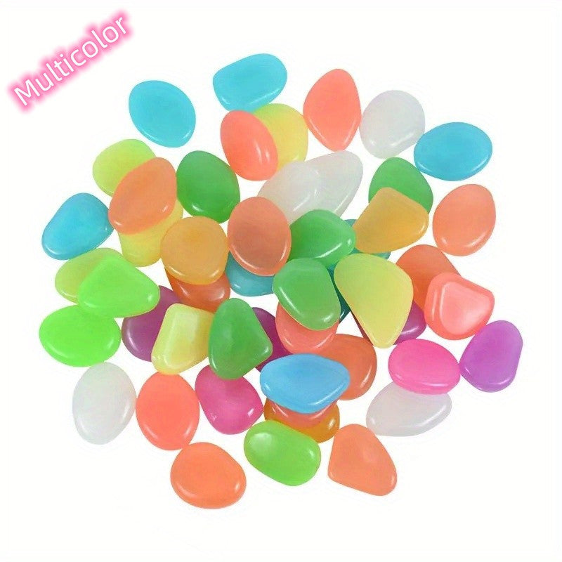 200pcs Small Luminous Pebbles Garden Aquarium Decoration