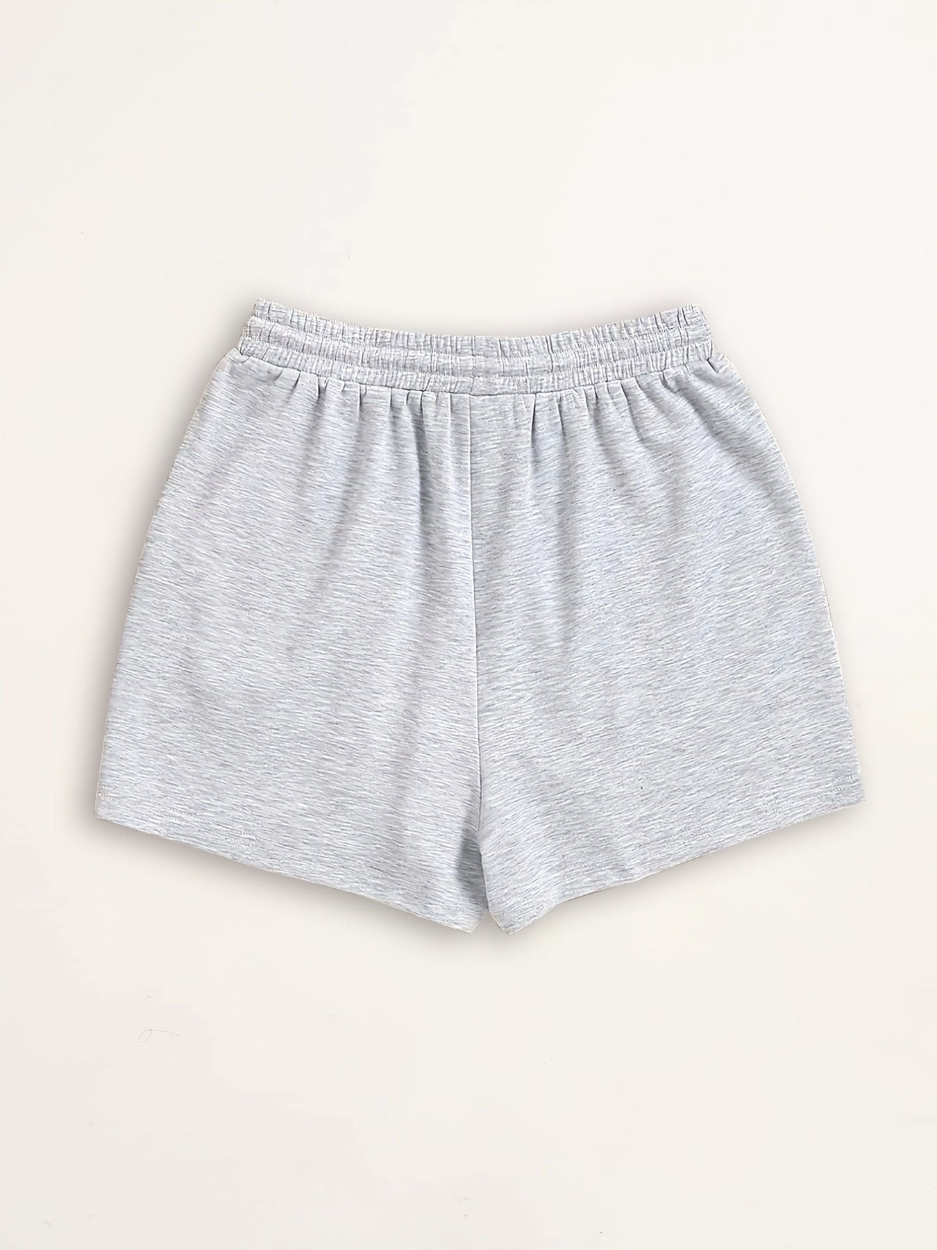 Smile Face Print Hotpants Yoga Drawstring Waist Shorts