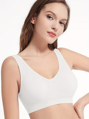 2pcs Wirefree Sports Bra Yoga Crop Top Women's Activewear