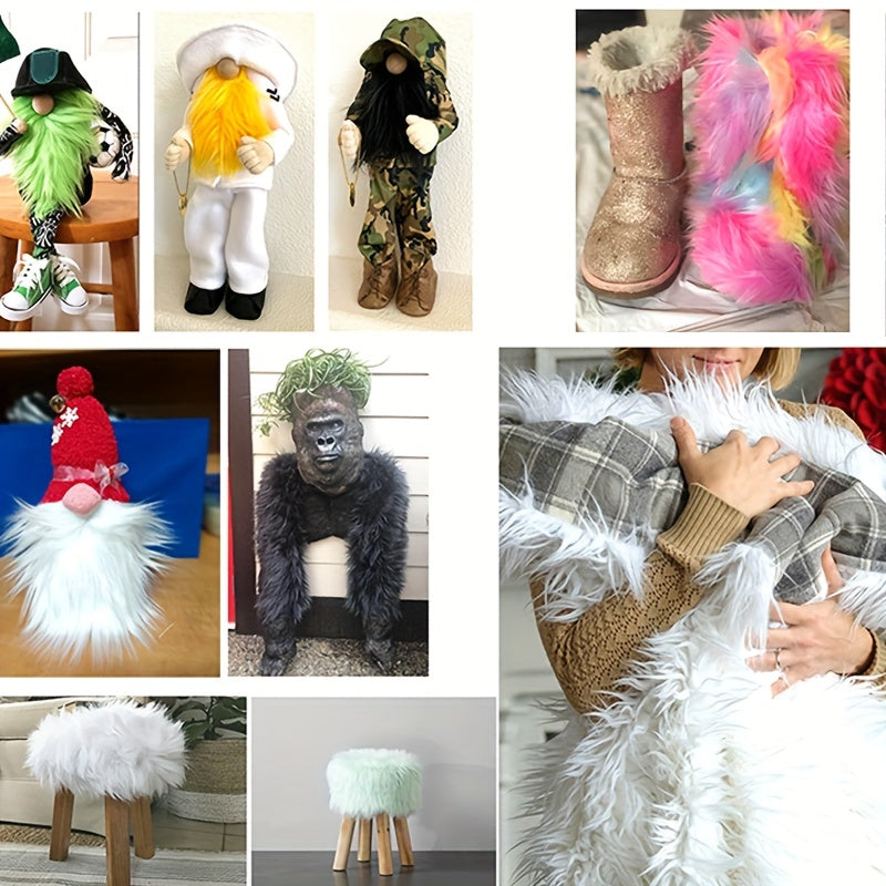 Artificial Fur Christmas Square Block Fur Patch Decoration Ribbon