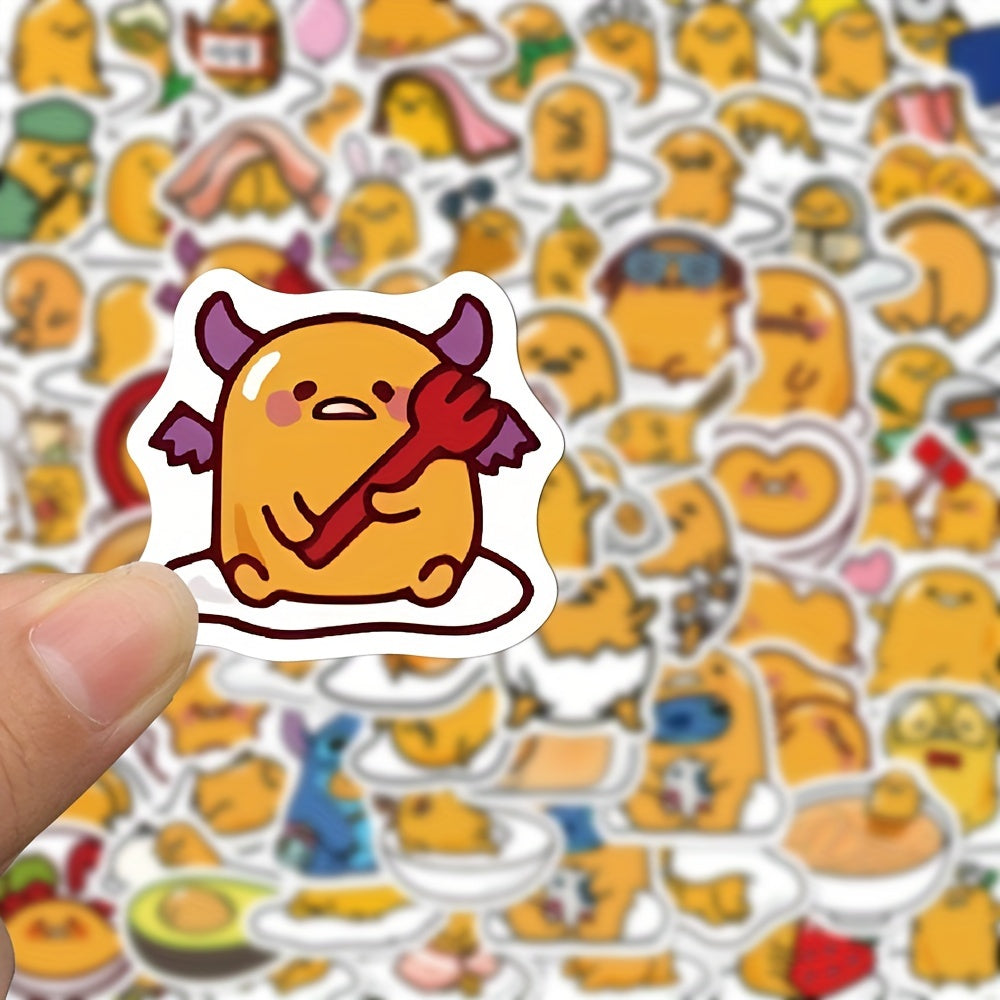 100pcs Lazy Eggs Cartoon Stickers for DIY Mobile Phone Case Pad Water Cup