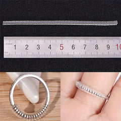 10pcs Invisible Spiral Ring Size Adjuster Hard Guard Reducer Resizing Tools
