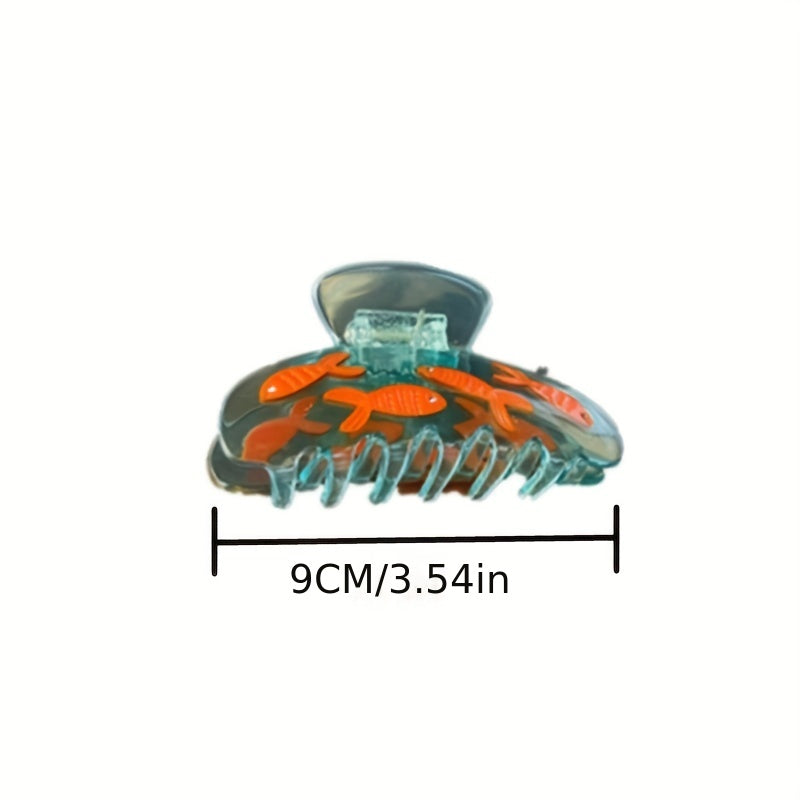 Acetate Jelly Hair Claw Cartoon Fish Shark Claw Ponytail Holder