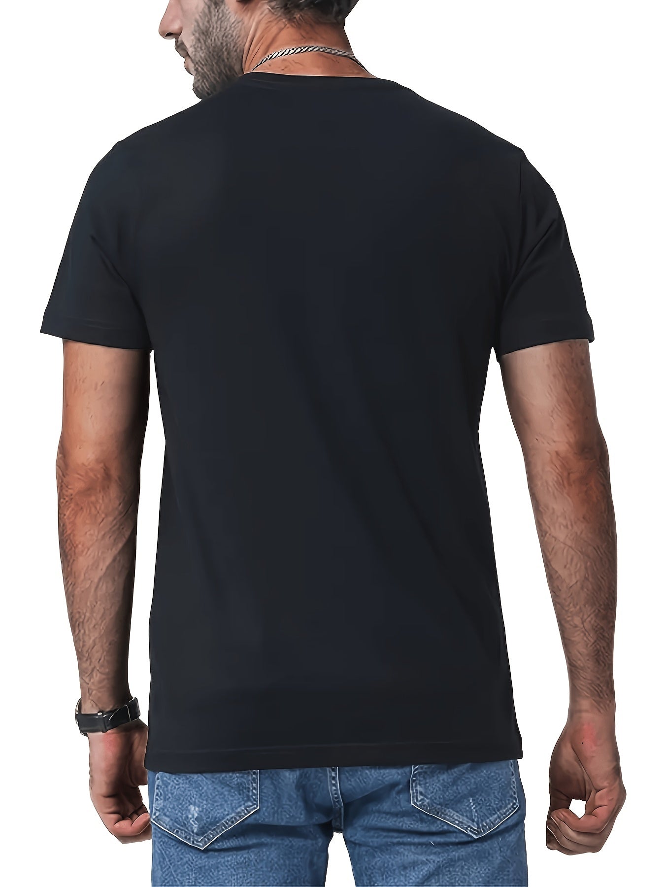 Attitude Print Men's Graphic Crew Neck Active T shirt