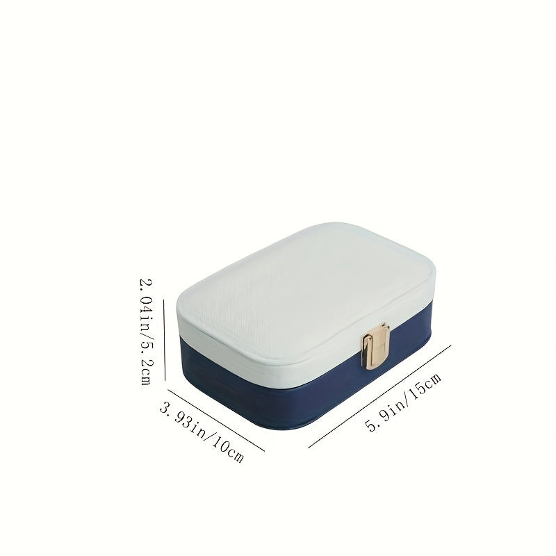 Stylish Jewelry Storage Box Travel Portable Storage Bag Solid Necklace Organizer