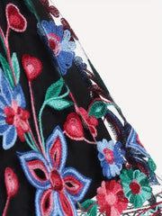  Women's Floral Embroidery Mesh Cami Top