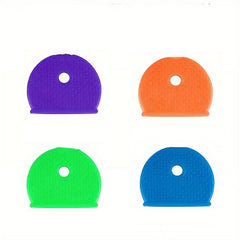 8pcs Silicone Keycap Label Plastic Keyring in 8 Colors