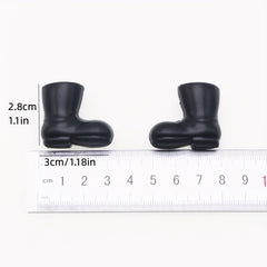 2pcs Mini Plastic Christmas Boots Dollhouse Rain Shoes