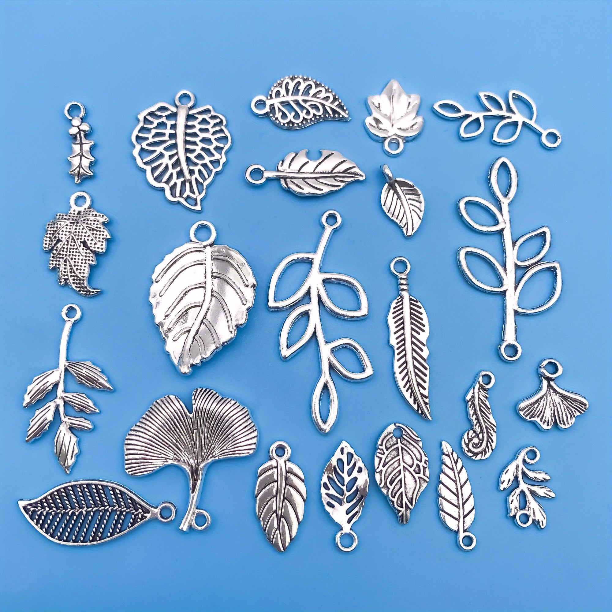 20pcs Leaf Shape Charms Pendant DIY Necklace Bracelet Earrings Jewelry Making