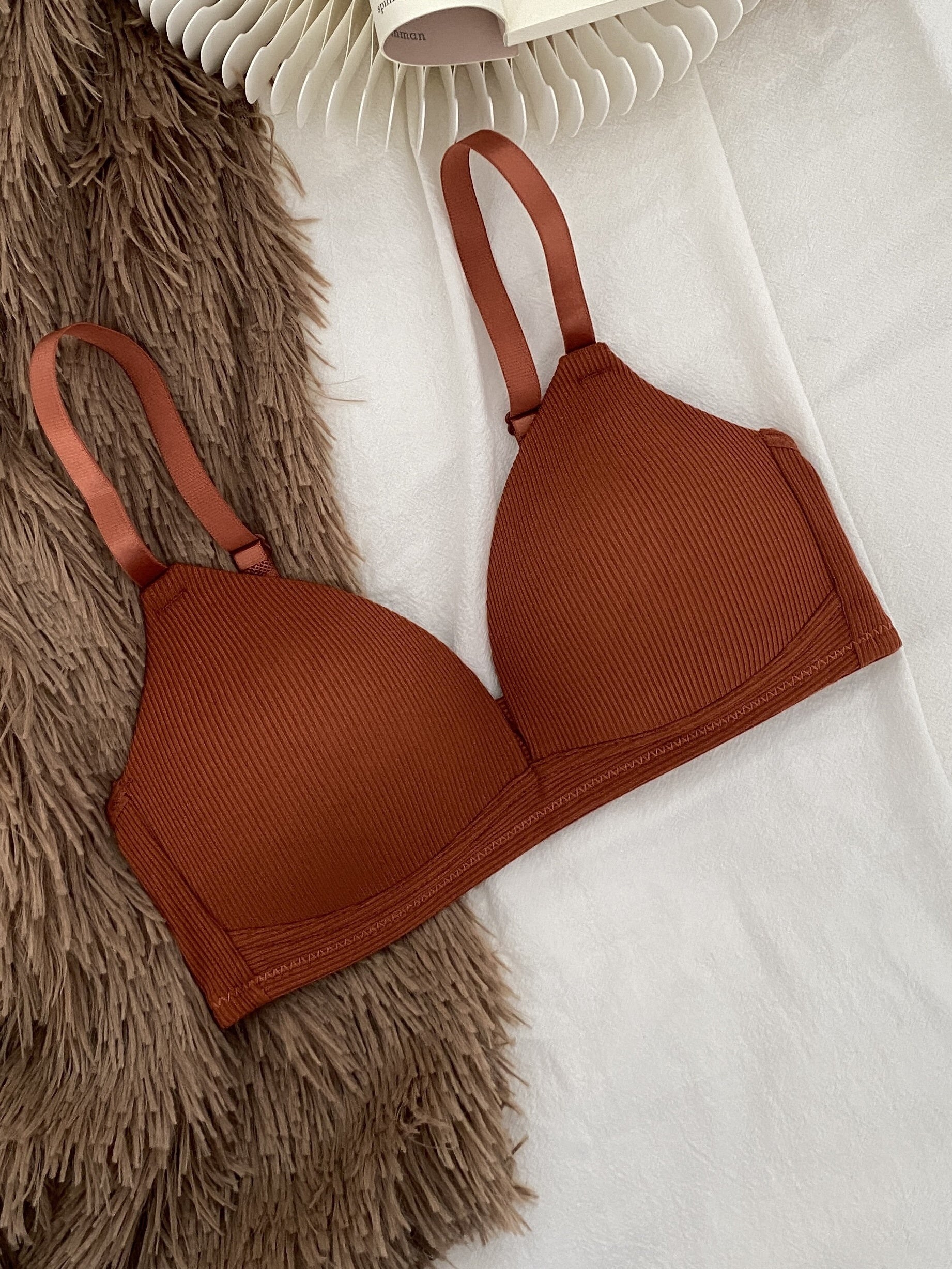 Striped Push Up Bra Medium Stretch Women's Lingerie