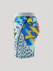 Men's Stretchy Boxer Briefs Comfortable Leopard Print Underwear