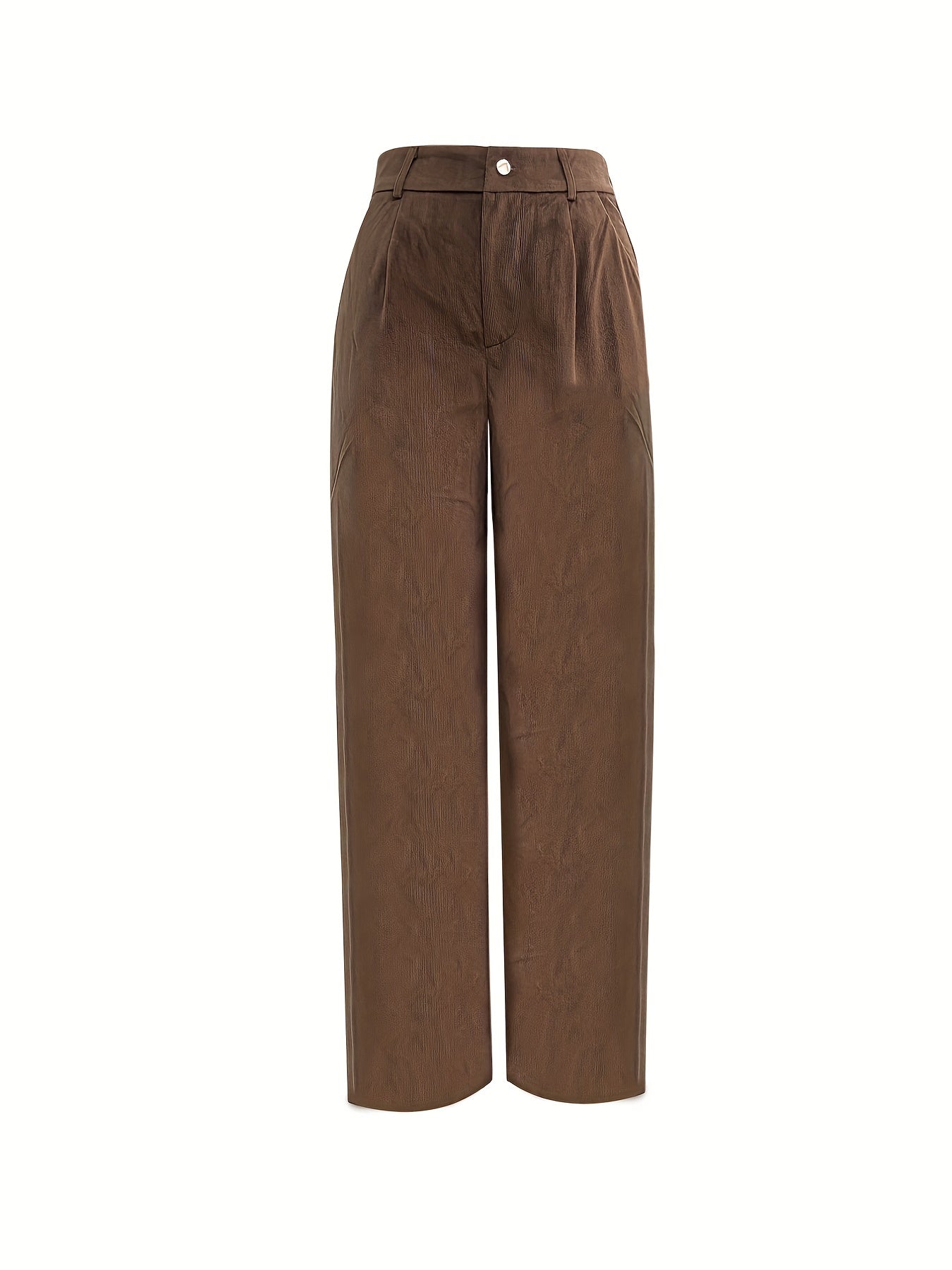 Corduroy Straight Button Front Pants for Women