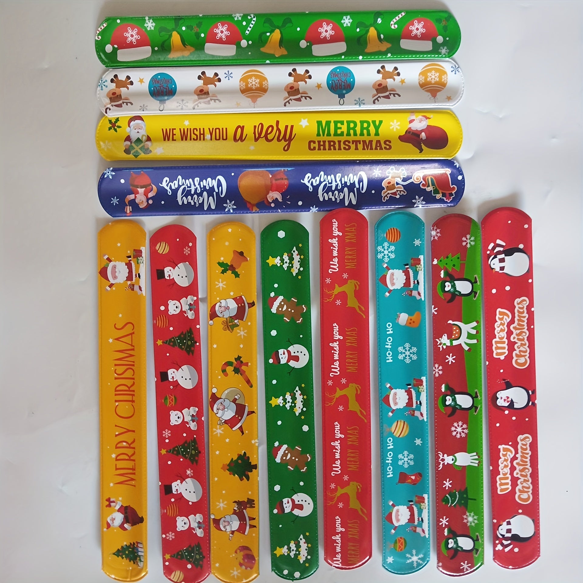 Christmas Snap Bracelets Reindeer Wristbands - Festive Party Favors