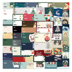 60pcs Christmas Retro Stamp Notebook Stickers DIY Decoration