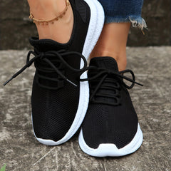 Women's Lace up Breathable Mesh Sneakers Casual Running Shoes