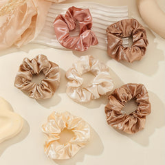 6pcs Soft Fabric Scrunchies Hair Tie Elastic Ponytail Holder Hair Accessories