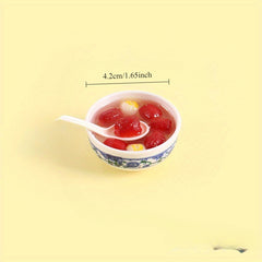 Chinese Style Simulated Mini Porcelain Bowl Food Toy Kitchen Model Dish