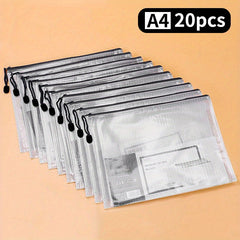 20pcs Mesh Zipper Bag Puzzle Bag 33x23cm A4 Size Letter Size