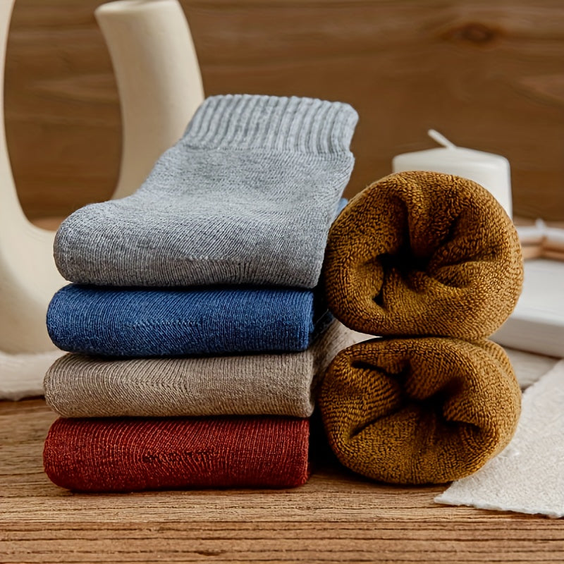 6 Pairs Comfy & Warm Solid Socks for Women
