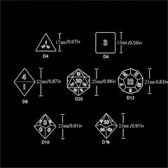 7pcs Metal Dice Entertainment Board Game Set