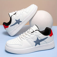 Unisex Star Decor Skate Shoes Wear resistant Non Slip Sneakers