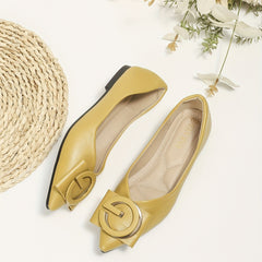 Women's Pointed Toe Flats Soft Sole Solid Slip On Shoes