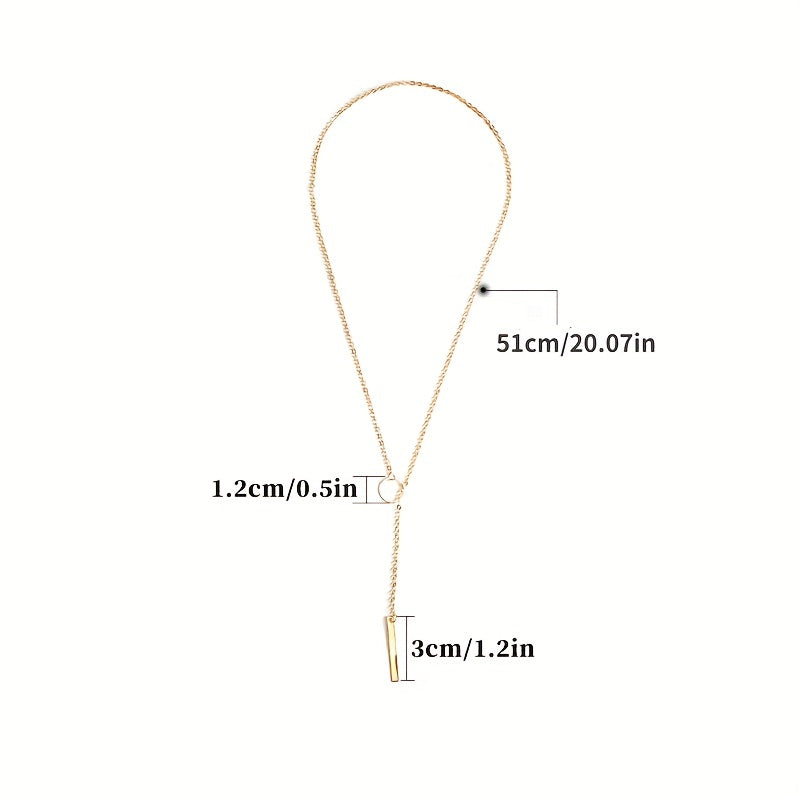 Metal Stick Pendant Necklace - Perfect Mother's Birthday Gift