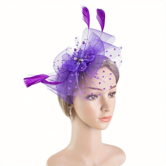 Girls Mesh Bow Hair Hoop Headwear Hair Accessories