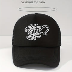 Men's Scorpion Print Mesh Baseball Cap