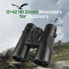 High Magnification Waterproof Binoculars 12x42 BAK4 Prism