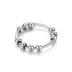 10 Beads Rotating Anxiety Ring for Couples Stress Relief