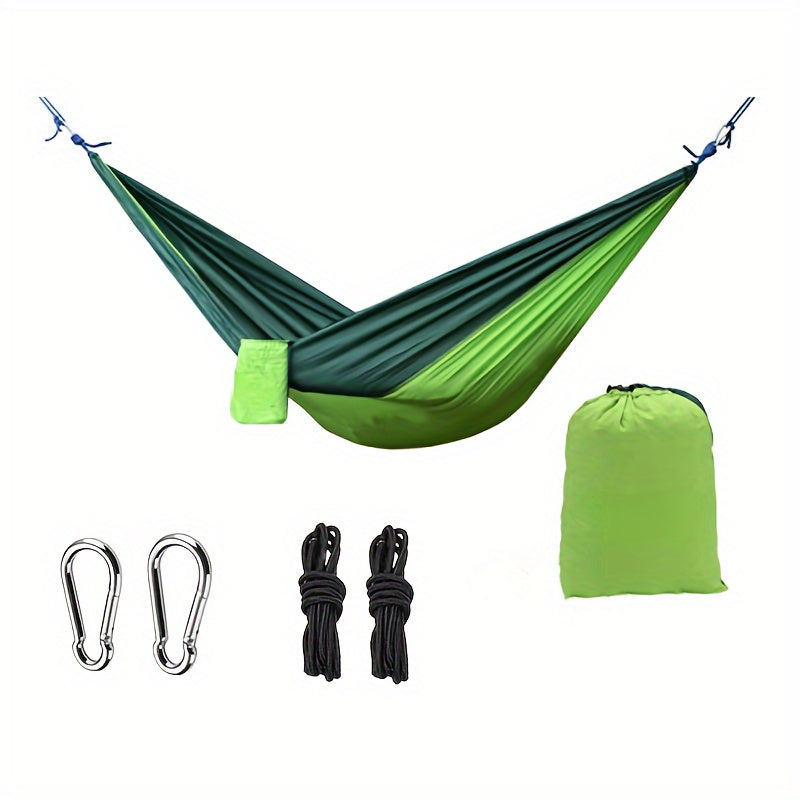 Lightweight Double Nylon Camping Hammock with Hanging Straps