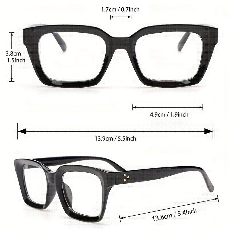 Clear Lens Glasses Square Eyewear Anti Light Eyeglasses
