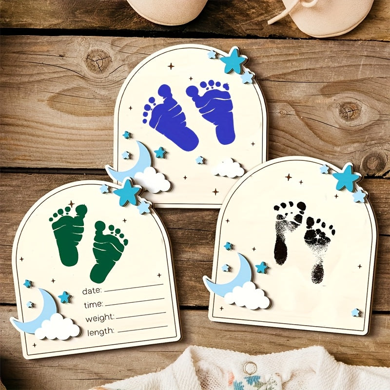 Personalized Moon & Stars Birth Stats Frame