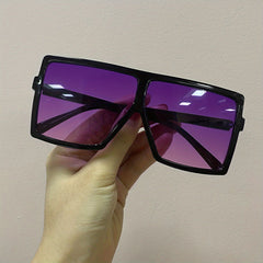 Y2K Oversized Square Sunglasses Mirror Lens UV400
