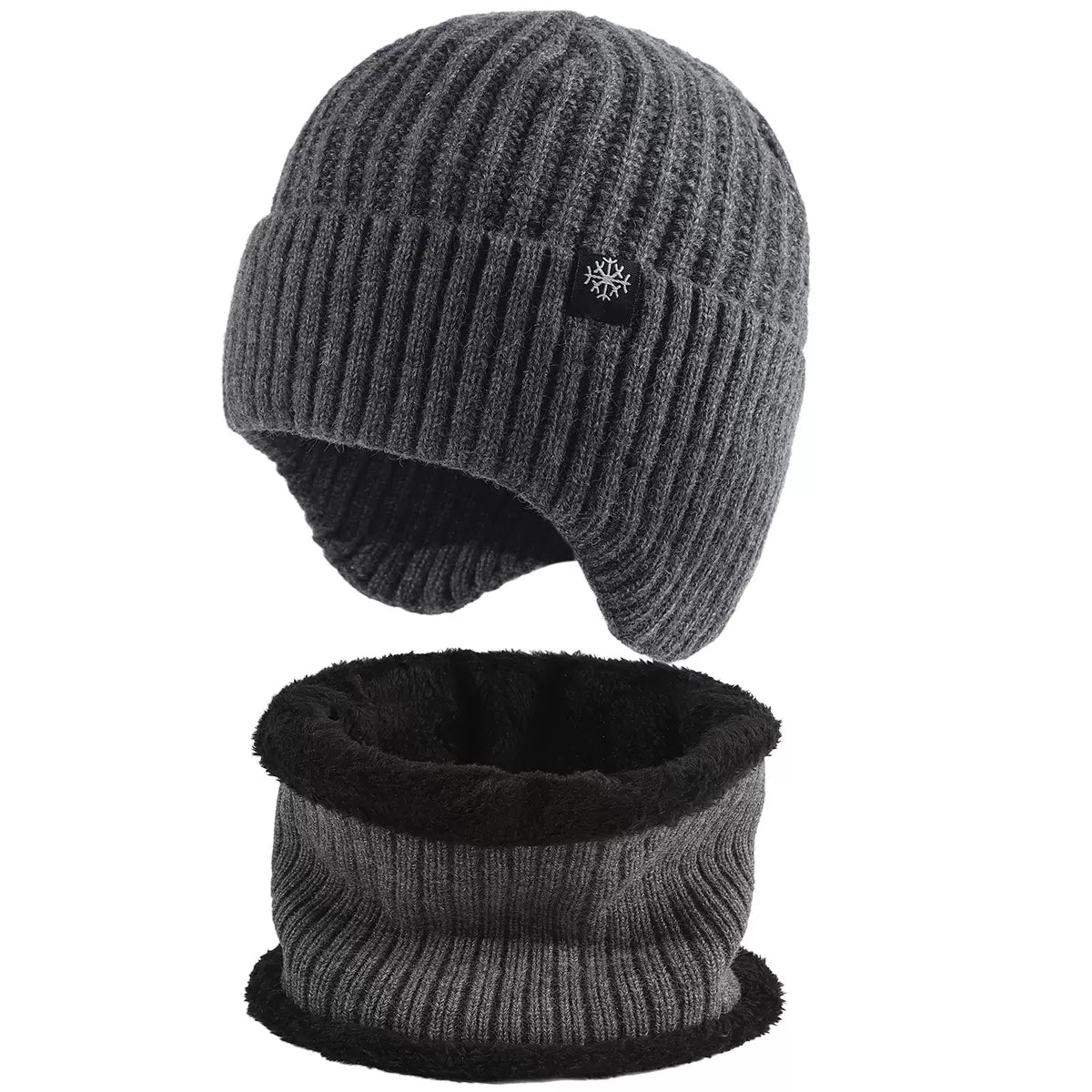 Men's Thermal Knitted Winter Hat & Neck Gaiter Set