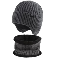 Men's Thermal Knitted Winter Hat & Neck Gaiter Set