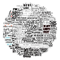 50 Inspiring English Phrases Waterproof Stickers
