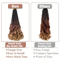 Long Braids Curly Ends Crochet Hair Extensions 35 1pack