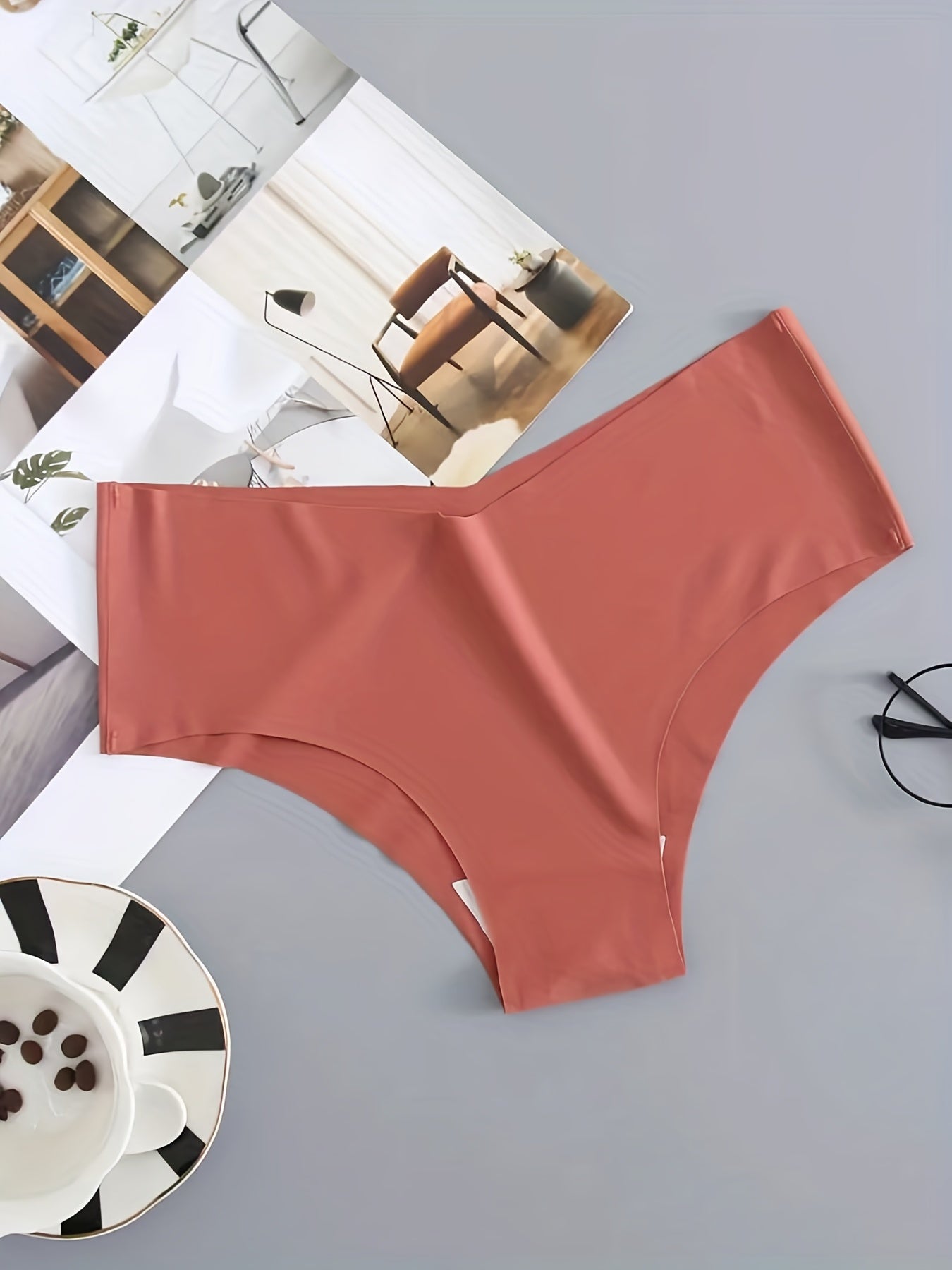 5 Seamless Hipster Panties Solid Stretchy Women's Lingerie Underwear