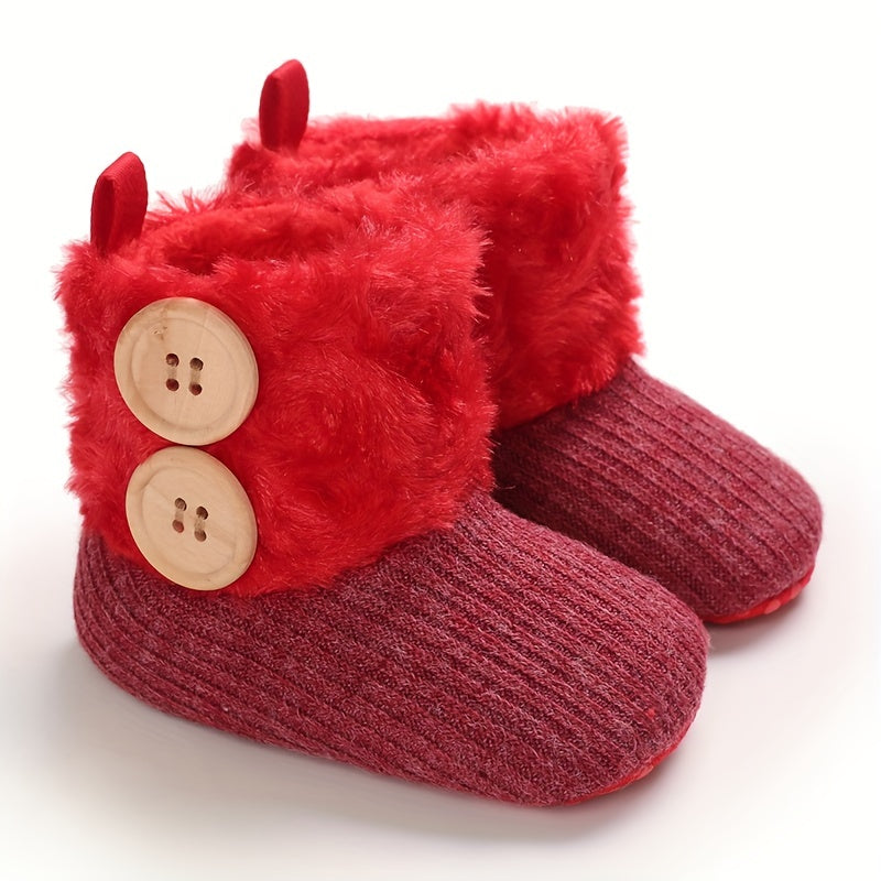 Soft Warm Fleece Boots for Baby Girls - Autumn and Winter