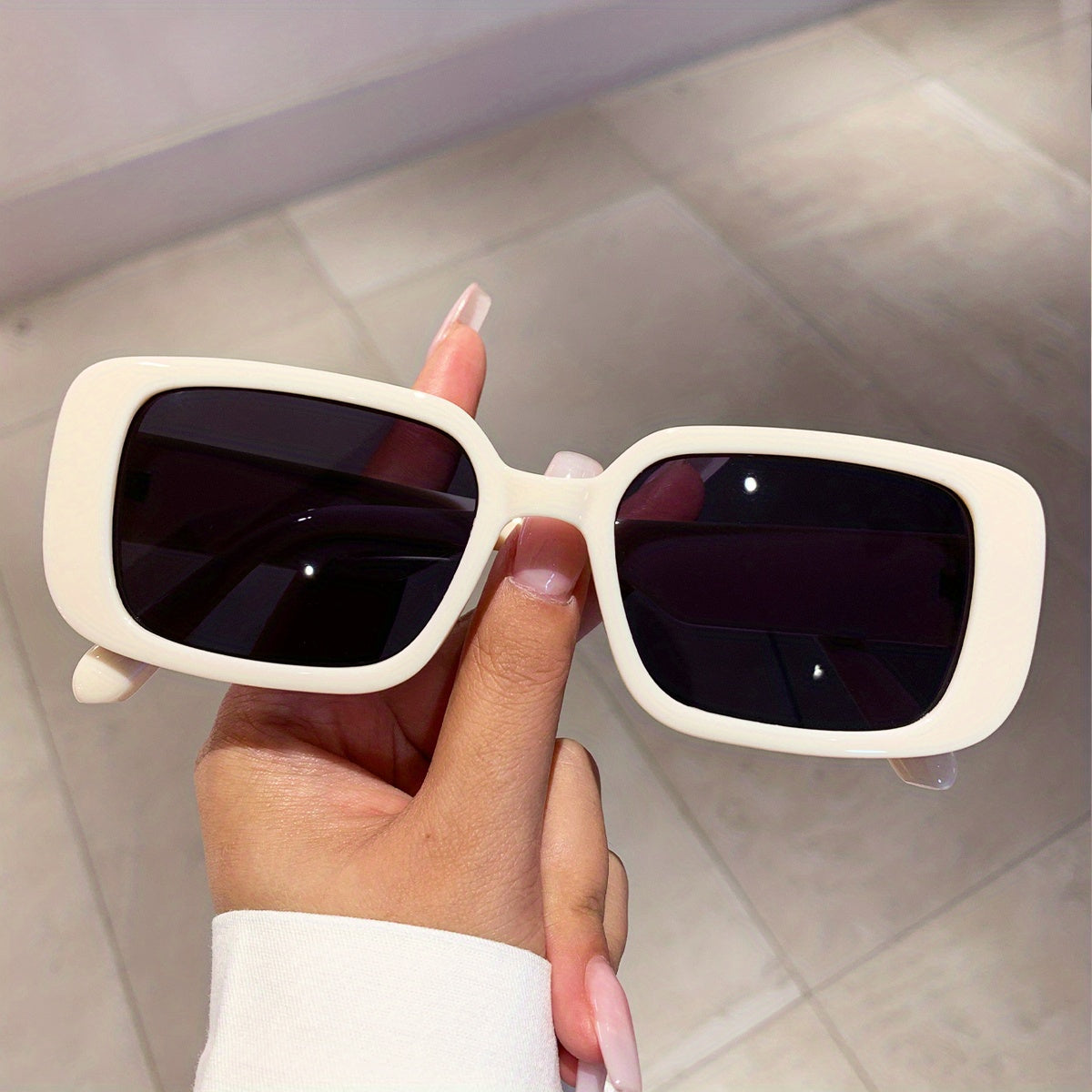 Y2K Rectangle Sunglasses Candy UV400 Shades Party Club